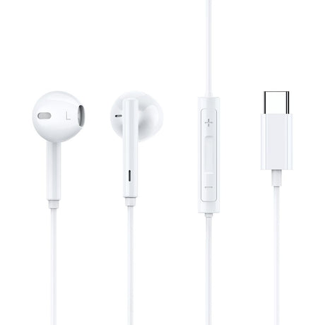 Casti Mcdodo Wired Earphones (HP-7500), with Volume Control, Type-C, DAC Chip, Hi-Res Audio, 1.2m, Alb