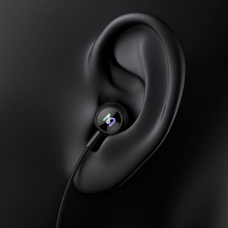 Casti Mcdodo Wired Earphones (HP-5830), Type-C, RGB Lighting, Aluminium Alloy, Nylon, DAC, In-Ear Design, 1.2m, Negru