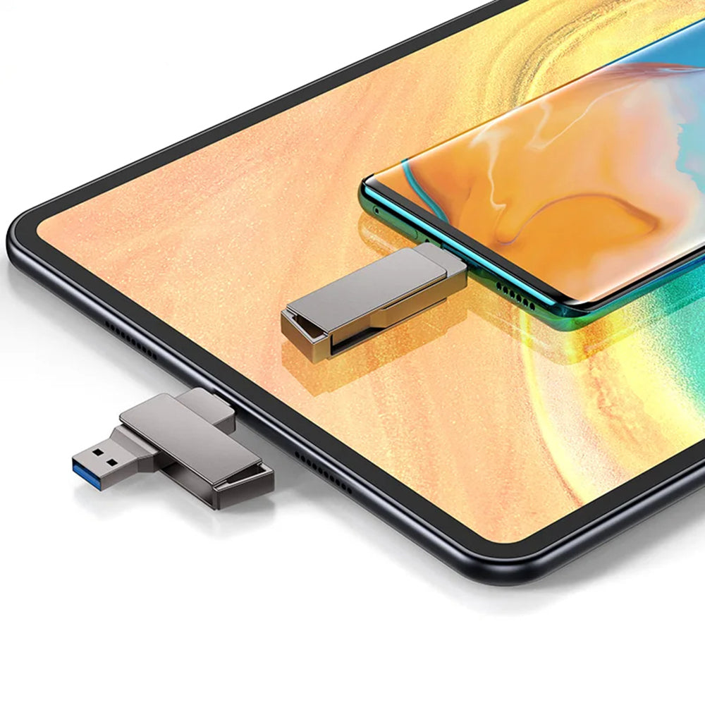 Stick Memorie Techsuit THSM20 (THSM202256), USB 3.0, Type-C, 256GB, Gri