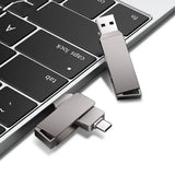 Stick Memorie Techsuit THSM19 (THSM19816), USB 3.0, Type-C, 16GB, Gri