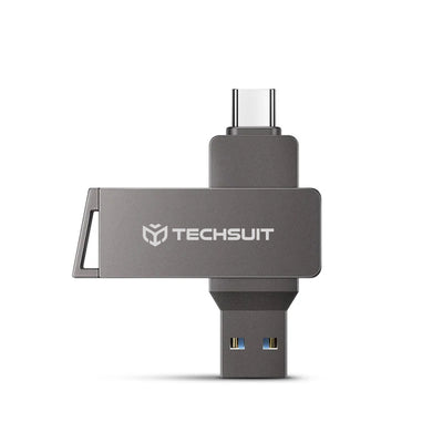 Stick Memorie Techsuit THSM19 (THSM19816), USB 3.0, Type-C, 16GB, Gri