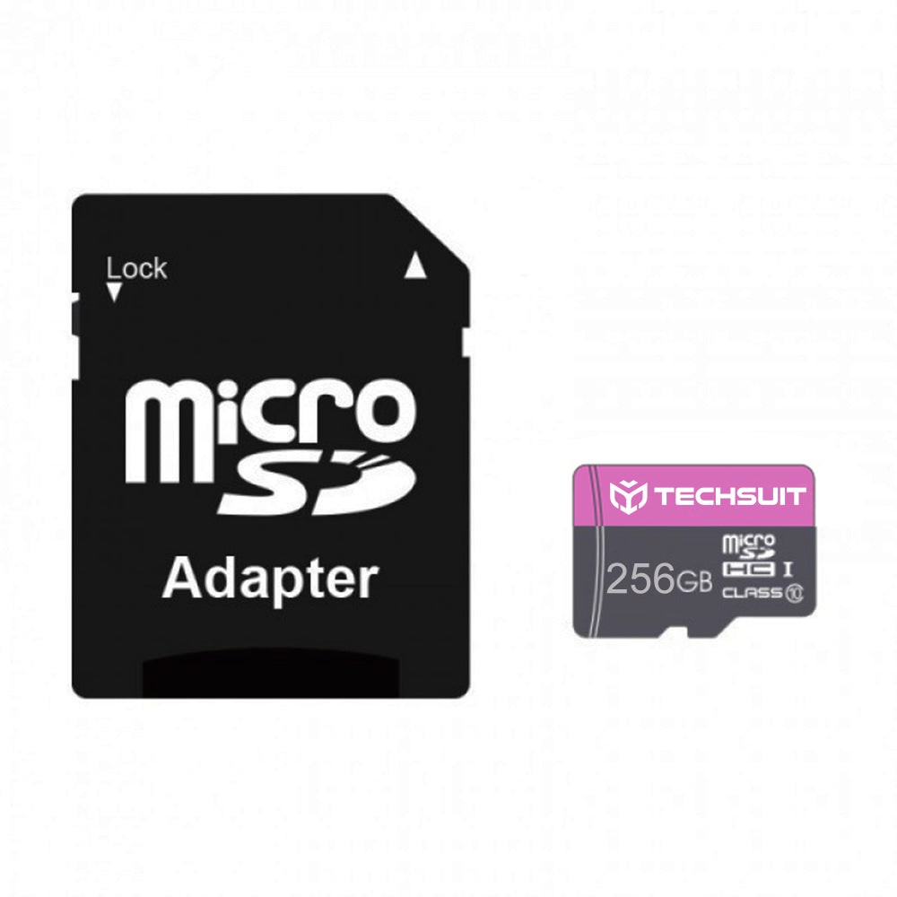 Stocare Techsuit Memory Card THCM27 (THCM27256), with Adapter, MicroSDHC, Class 10, 256GB, Mov