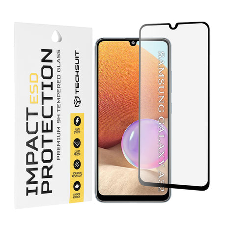 Folie de protectie Techsuit ESD Glass compatibil cu Samsung Galaxy A32 4G, Negru