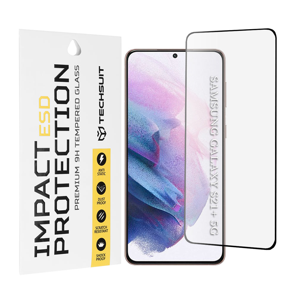 Folie de protectie Techsuit ESD Glass compatibil cu Samsung Galaxy S21 Plus 5G, Negru