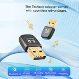 Adaptor Techsuit Bluetooth Dongle Adapter BlueJet (A20), for PC, Bluetooth 5.4, Plug&Play, EDR&BLE, Negru