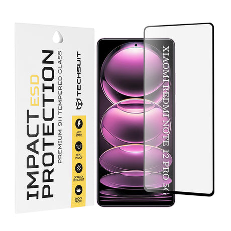 Folie de protectie Techsuit ESD Glass compatibil cu Xiaomi Redmi Note 12 Pro 5G / 12 Pro+ / Poco X5 Pro, Negru