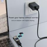 Adaptor Techsuit Adapter LaptopPlugX (A22), for Laptop, DC to Type-C, 100W, LED Display, Gri