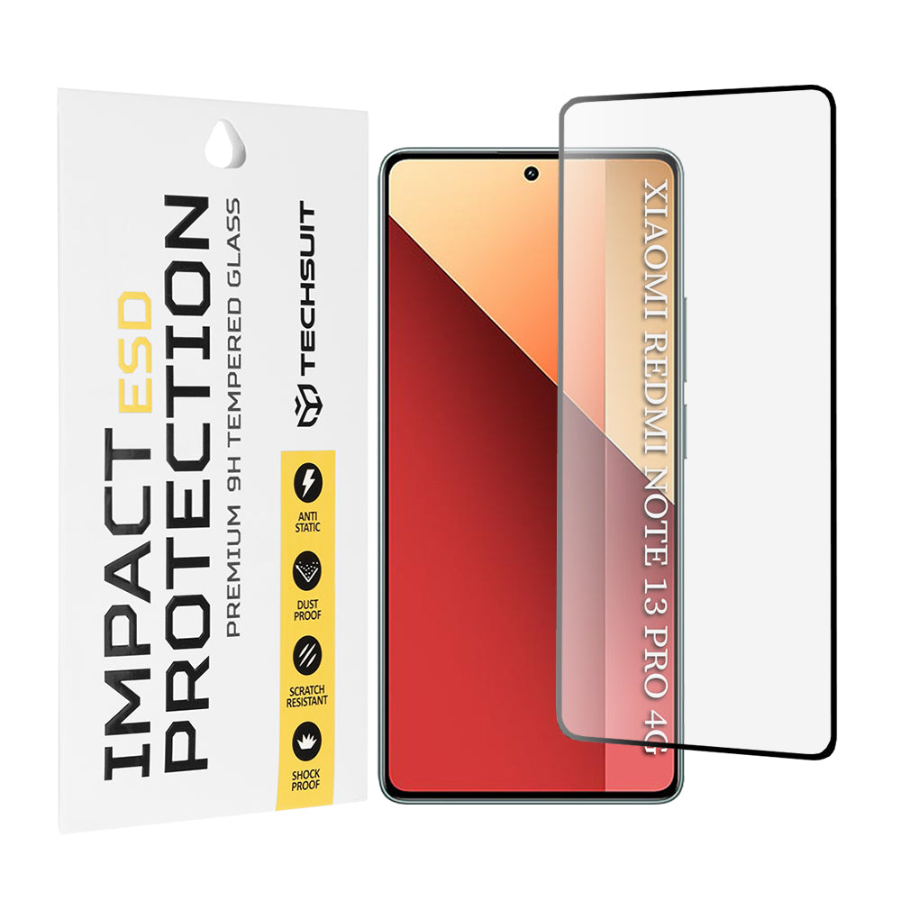 Folie de protectie Techsuit ESD Glass compatibil cu Xiaomi Redmi Note 13 Pro 4G / Poco M6 Pro 4G, Negru