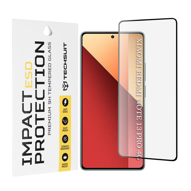 Folie de protectie Techsuit ESD Glass compatibil cu Xiaomi Redmi Note 13 Pro 4G / Poco M6 Pro 4G, Negru