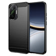 Husa de protectie Techsuit Carbon Silicone compatibil cu Xiaomi Poco F7, Negru