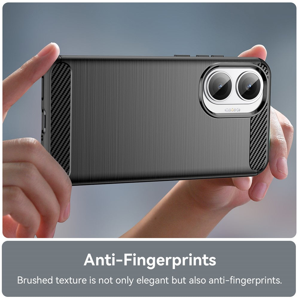 Husa de protectie Techsuit Carbon Silicone compatibil cu Xiaomi Poco F7, Negru