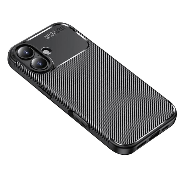 Husa de protectie Techsuit CarbonFiber compatibil cu iPhone 17, Negru