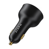 Incarcator Havit Car (CC100W), USB, Type-C, PD100W, PC, with Digital Display, Negru