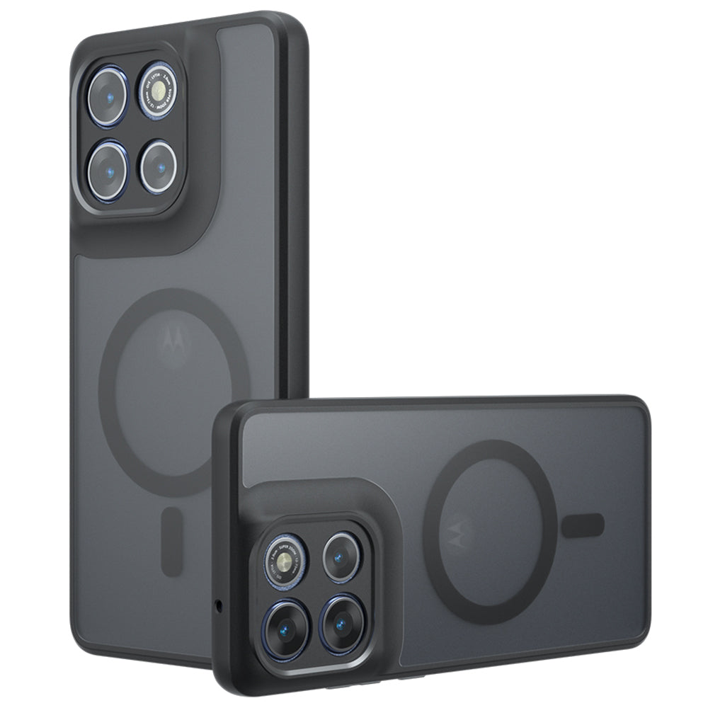 Husa de protectie Techsuit PureFrost MagSafe compatibil cu Motorola Moto G56, Negru Mat