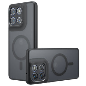 Husa de protectie Techsuit PureFrost MagSafe compatibil cu Motorola Moto G56, Negru Mat