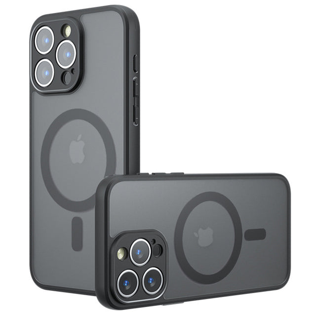 Husa de protectie Techsuit PureFrost MagSafe compatibil cu iPhone 14 Pro Max, Negru Mat