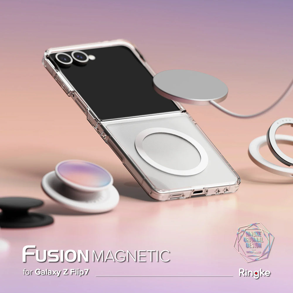Husa de protectie Ringke Fusion MagSafe compatibil cu Samsung Galaxy Z Flip7, Transparent