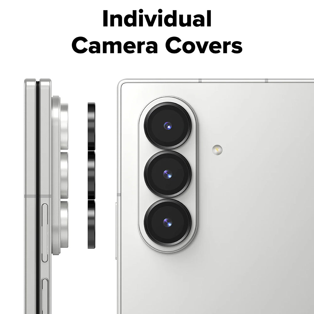 Folie de protectie Ringke Camera Lens Frame Glass (set de 2) compatibil cu Samsung Galaxy Z Fold7, Negru