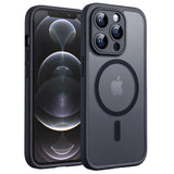 Husa de protectie Techsuit PureFrost MagSafe compatibil cu iPhone 12 Pro, Negru Mat