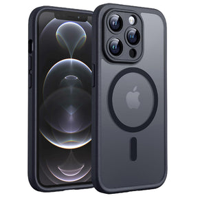 Husa de protectie Techsuit PureFrost MagSafe compatibil cu iPhone 12 Pro, Negru Mat