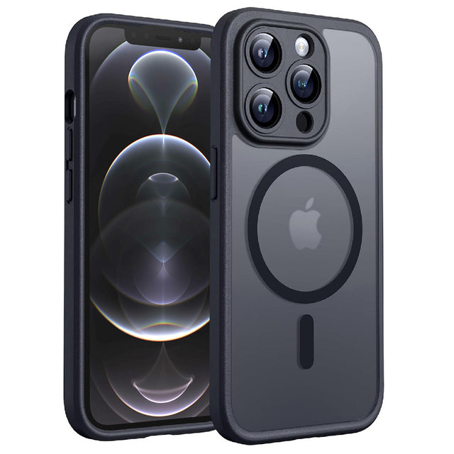 Husa de protectie Techsuit PureFrost MagSafe compatibil cu iPhone 12 Pro, Negru Mat