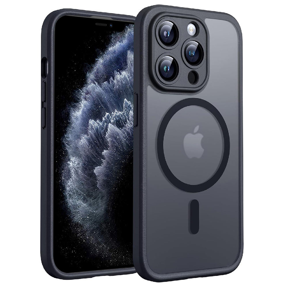 Husa de protectie Techsuit PureFrost MagSafe compatibil cu iPhone 11 Pro Max, Negru Mat