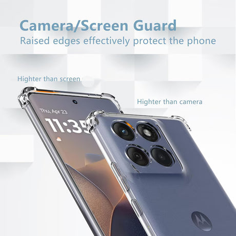 Husa de protectie Techsuit Shockproof Clear Silicone compatibil cu Motorola Moto G56, Transparent