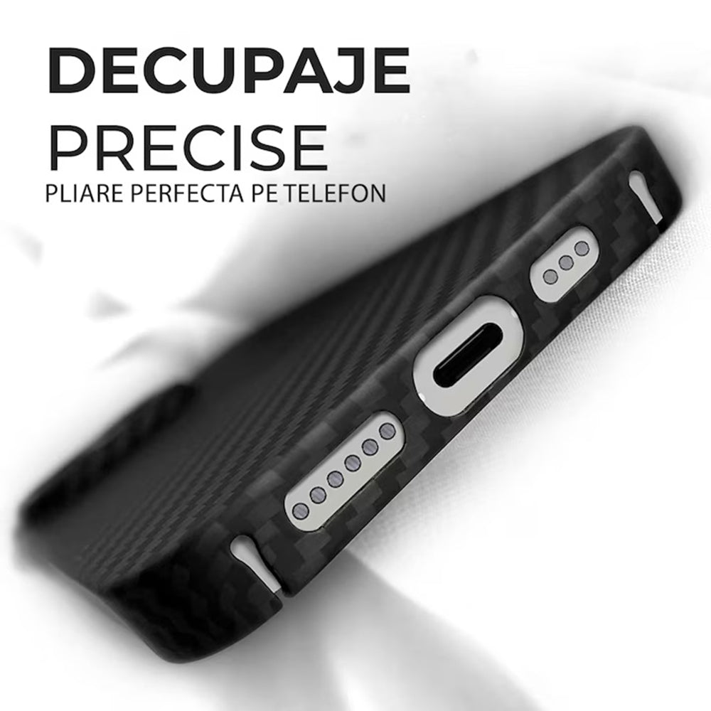 Husa de protectie Techsuit Aramid Fiber MagSafe compatibil cu iPhone 17 Pro, Negru