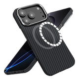 Husa de protectie Techsuit Aramid Fiber MagSafe compatibil cu iPhone 17 Pro Max, Negru