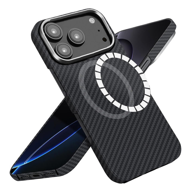 Husa de protectie Techsuit Aramid Fiber MagSafe compatibil cu iPhone 17 Pro Max, Negru