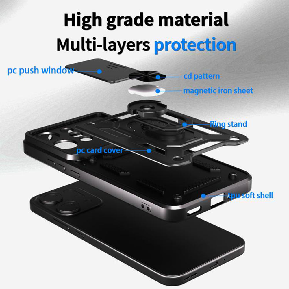 Husa de protectie Techsuit CamShield Series compatibil cu Oppo Reno14 F / Reno14 FS 5G, Negru