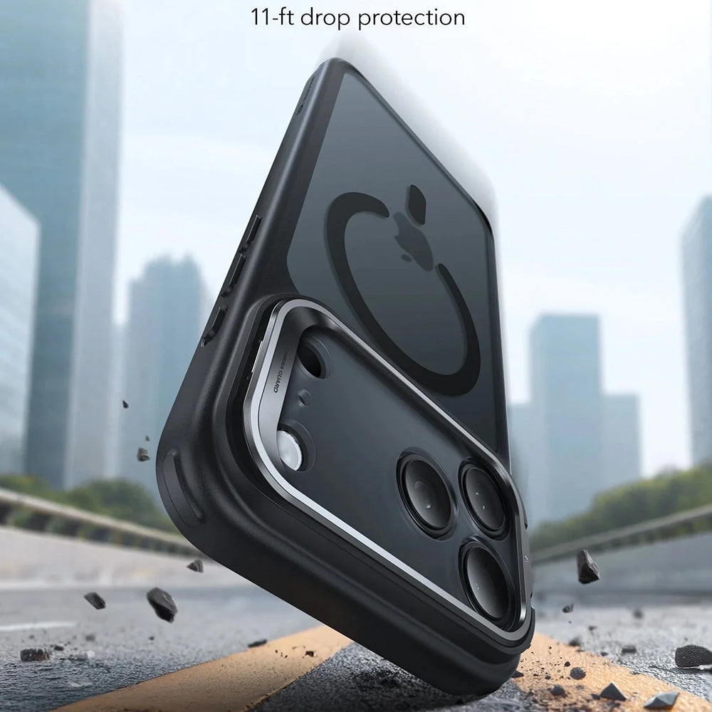 Husa de protectie ESR Classic Hybrid HaloLock Kickstand compatibil cu iPhone 17 Pro, Negru Mat