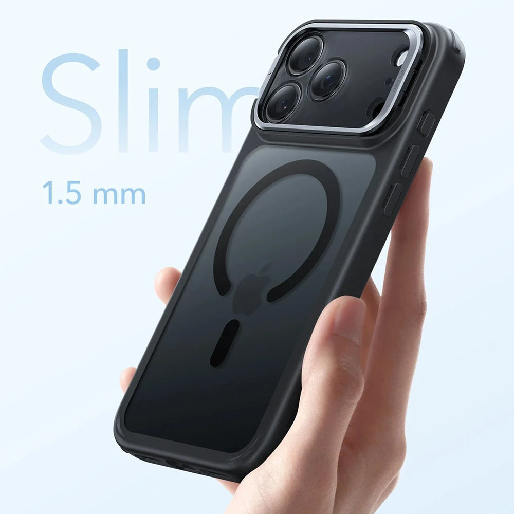 Husa de protectie ESR Classic Hybrid HaloLock Kickstand compatibil cu iPhone 17 Pro, Negru Mat