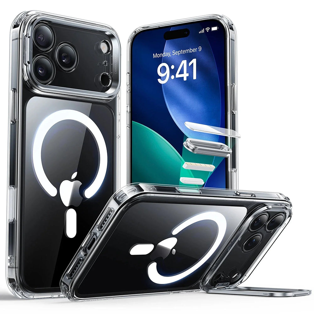 Husa de protectie ESR Classic Hybrid HaloLock Kickstand compatibil cu iPhone 17 Pro Max, Transparent