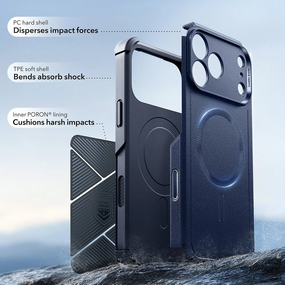 Husa de protectie ESR Cyber Halolock compatibil cu iPhone 17 Pro, Albastru