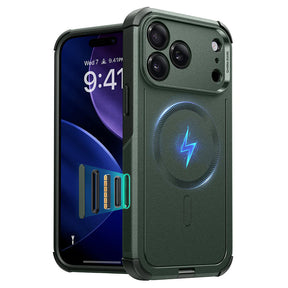Husa de protectie ESR Cyber Halolock compatibil cu iPhone 17 Pro Max, Verde