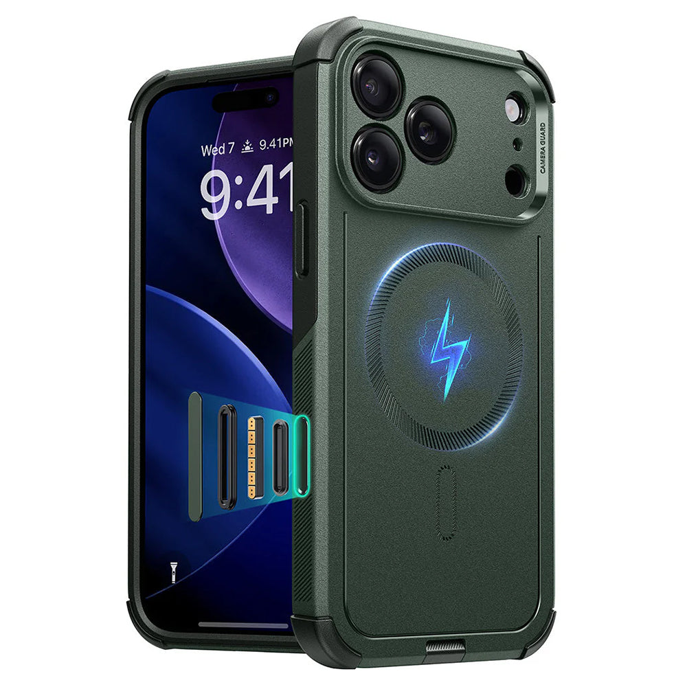 Husa de protectie ESR Cyber Halolock compatibil cu iPhone 17 Pro, Verde