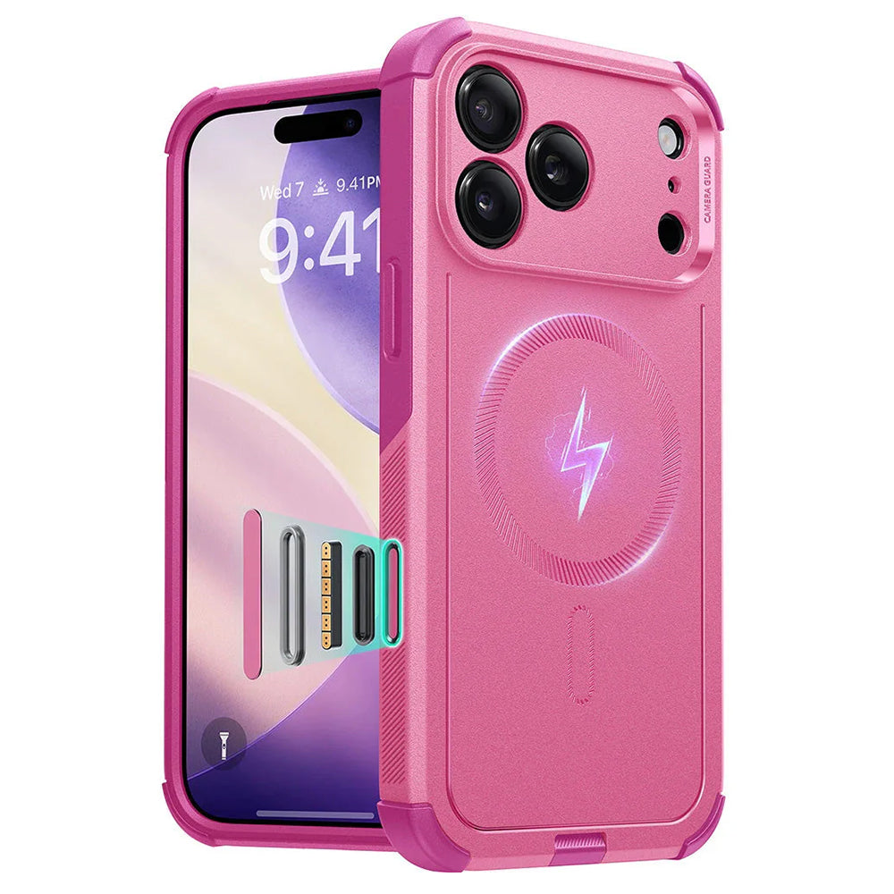 Husa de protectie ESR Cyber Halolock compatibil cu iPhone 17 Pro, Roz