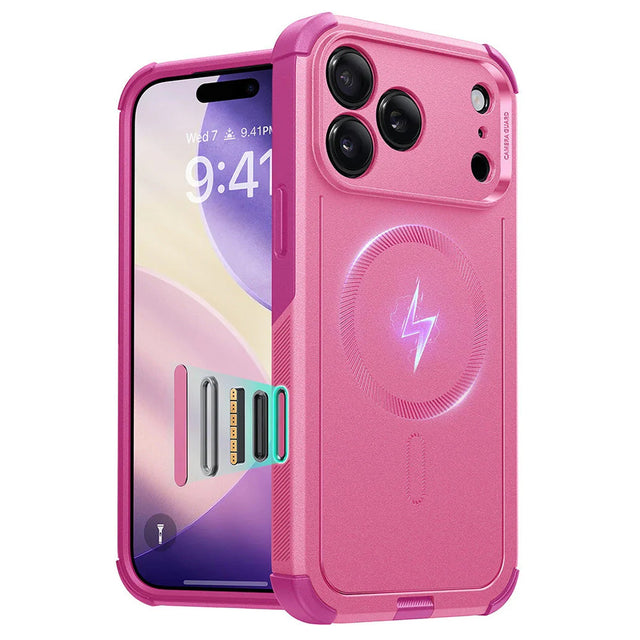 Husa de protectie ESR Cyber Halolock compatibil cu iPhone 17 Pro, Roz
