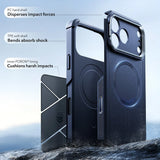 Husa de protectie ESR Cyber Armor Kickstand compatibil cu iPhone 17 Pro, Albastru