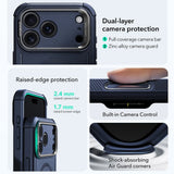Husa de protectie ESR Cyber Armor Kickstand compatibil cu iPhone 17 Pro Max, Albastru