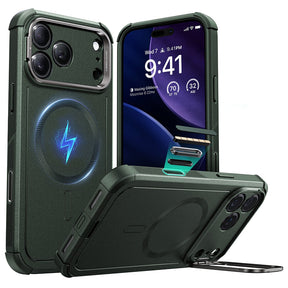 Husa de protectie ESR Cyber Armor Kickstand compatibil cu iPhone 17 Pro, Verde