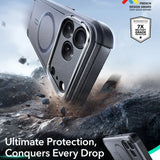 Husa de protectie ESR Cyber Armor Kickstand compatibil cu iPhone 17 Pro, Gri