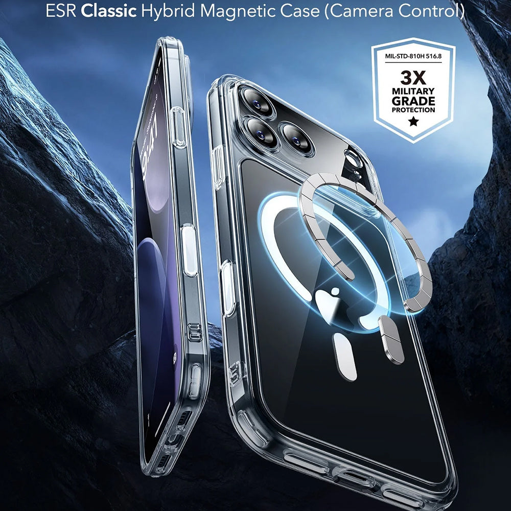 Husa de protectie ESR Classic Hybrid HaloLock compatibil cu iPhone 17 Pro, Transparent