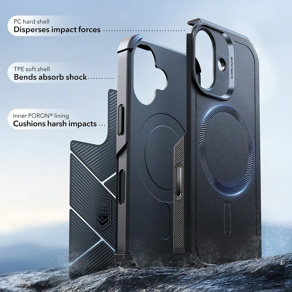 Husa de protectie ESR Cyber Halolock compatibil cu iPhone 17, Negru