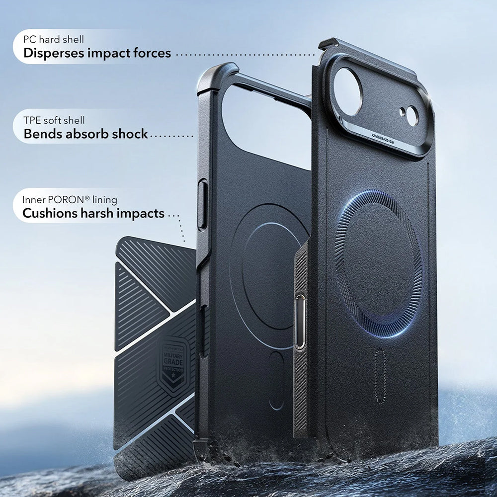 Husa de protectie ESR Cyber Halolock compatibil cu iPhone 17 Air, Negru