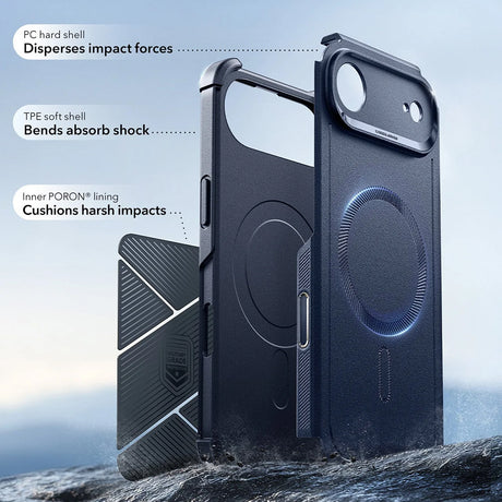 Husa de protectie ESR Cyber Halolock compatibil cu iPhone 17 Air, Albastru