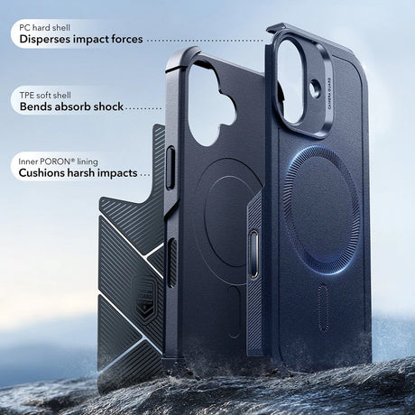 Husa de protectie ESR Cyber Halolock compatibil cu iPhone 17, Albastru