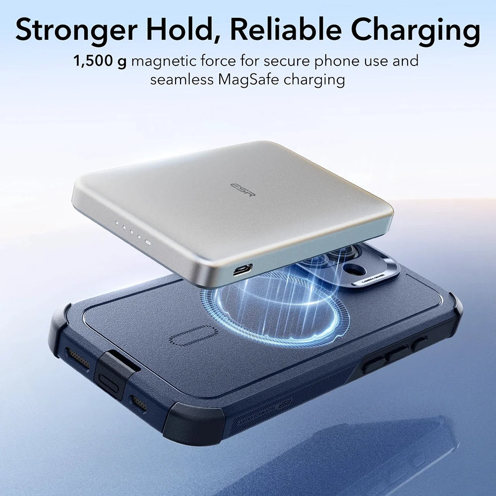 Husa de protectie ESR Cyber Halolock compatibil cu iPhone 17, Albastru