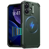 Husa de protectie ESR Cyber Halolock compatibil cu iPhone 17, Verde